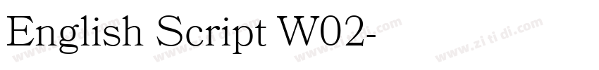 English Script W02字体转换